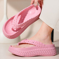 Tongs d'été personnalisées avec logo pour femmes, semelle épaisse, coussin EVA, antidérapantes, légères et respirantes