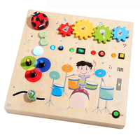 Tablero de Actividades con Temática Musical, de Madera, Montessori, para el Aprendizaje Temprano, Desarrollo Intelectual y Estimulación Sensorial para Niños Pequeños