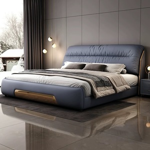 Arredamento Moderno di Lusso per Camera da <span class=keywords><strong>Letto</strong></span> Letti Morbidi Imbottiti King Size Struttura <span class=keywords><strong>Letto</strong></span> <span class=keywords><strong>Matrimoniale</strong></span> Contenitore in Pelle Set con Materasso di Design - Product Image 2