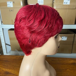 Perruque Courte <span class=keywords><strong>Coupe</strong></span> Pixie en <span class=keywords><strong>Cheveux</strong></span> Humains Noirs, Prix de Gros Bas, Perruque Droite Entièrement Faite à la Machine pour <span class=keywords><strong>Femme</strong></span>, 100% <span class=keywords><strong>Cheveux</strong></span> Humains Remy - Product Image 5