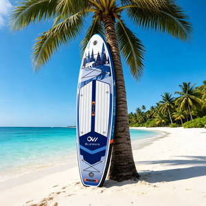 Planche de SUP gonflable d'hiver 11' (33 po de large) motif Ours <span class=keywords><strong>polaire</strong></span>, planche à pagaie arctique avec pompe et aileron pour aventures sur lac froid et neige - Product Image 4