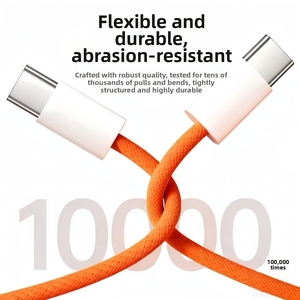Кабель USB-C на Type-C 60 Вт, 1 м, нейлоновый, для быстрой зарядки 3А, для iPhone 17/16/15 Pro Max, iPad, Oppo - Product Image 2