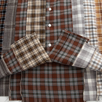 Chemises à carreaux personnalisées avec logo, grandes tailles, 100% coton, manches longues, en flanelle, pour hommes, vente en gros de vêtements