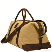 Sac de voyage en toile et cuir vintage personnalisé, sac de week-end personnalisé, bagages pour les voyageurs