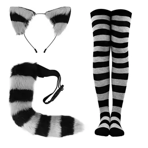 Customized Wholesale Handmade Wolf Fox Tail Cat Accessories Cosplay Costumes Fursuit Accessory
