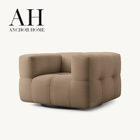 Fauteuil pivotant d'appoint en tissu moderne de luxe, personnalisable, durable et décoratif, idéal pour salon et chambre à coucher – Vente directe usine
