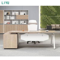 Liyu moderne petit bureau exécutif en bois avec des couleurs personnalisées-Chine Fournisseur en gros de meubles pour le personnel