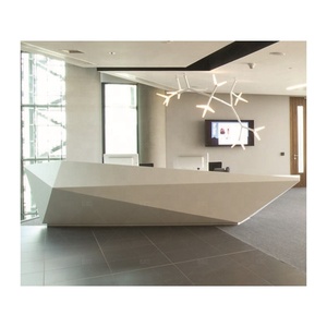 Idee per il Design del tavolo dell'ufficio della Reception Fashion Cool custom Marble Stone Diamond White Reception Table Office - Product Image 1