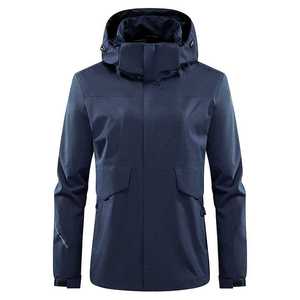 Chaqueta de Invierno para Mujer, Cálida, con Capucha, Cortavientos, de Una Sola Capa, Manga Larga, Capucha Desmontable, Logotipo Personalizado - Product Image 3