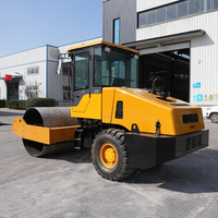 Compacteur routier de haute qualité avec cabine, 6 tonnes, à roue simple en acier, pour la construction