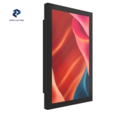 Papan reklame Digital luar ruangan QLED kecerahan tinggi 5000NIT-layar Display iklan daya rendah tahan cuaca 43 inci