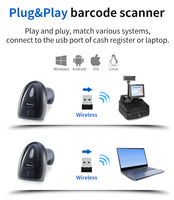 Precio barato escáneres con cable portátil Android lector de código de barras lector de código QR de mano 1D máquina de escáner de código de barras
