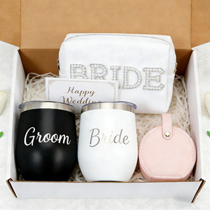 1Pcs Bride <b>Groom</b> Egg Cups Makeup Pouch Jewelry <b>Box</b> Bridal Shower Newlywed Gift Wedding Party Hot Selling Rectangle Stainless - Product Image 1