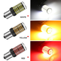 Feu Stop Clignotant LED T20 pour Voiture 1156 144 SMD 3014 Haute Luminosité, Dégagement de Décodage, Courant Constant, Anti-Tripotement 21W
