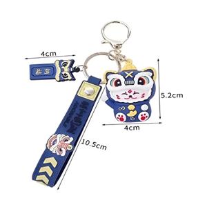 Porte-clés en silicone personnalisé en forme de chat porte-bonheur, fabriqué en Chine, pendentif de sac en PVC 3D - Product Image 6
