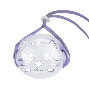 ที่ครอบปากแมวแบบใส PP ขนาด S M L สีม่วง สำหรับแมว - Product Image 2