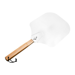 Aluminum Pizza Spatula 12 Inch Foldable Wooden Handle Baking Transfer Tool For Pizzas And Cakes - Product Image 1