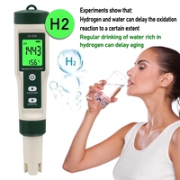 Nouveau testeur de qualité de l'eau 10 en 1 PH/TDS/EC/SALT/TEMP/S.G/ORP/H2/Fertile/Resistivity pour aquarium et piscine
