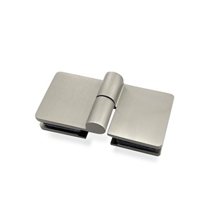 Cerniere da Bagno Vetro su Vetro a 180 Gradi in Ottone Regolabili a Perno con Rialzo per Porte in Vetro - Product Image 5