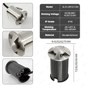 Lumière <span class=keywords><strong>LED</strong></span> souterraine étanche <span class=keywords><strong>12V</strong></span> pour <span class=keywords><strong>extérieur</strong></span>, <span class=keywords><strong>IP67</strong></span>, lumière de marche encastrée, mini projecteur, petit <span class=keywords><strong>spot</strong></span> 1W 3W, éclairage encastré pour aménagement paysager - Product Image 3