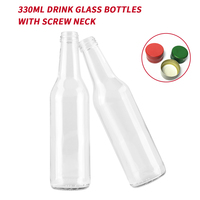 Bouteille en verre d'eau gazeuse 330ml Flint Clear Bottle pour bouteille en verre de jus