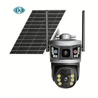 Caméra Dôme PTZ Solaire V380pro à Double Objectif 3K 6MP Audio Bidirectionnel Grand Angle Étanche Cloud 4G LTE Carte SIM Marché UE Asie