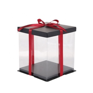 High Quality Custom Clear Cake <b>Box</b> for Birthday Parties Thickened with UV Coating Matt & Glossy Laminating Embossing Printing - Product Image 6