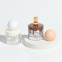 Flacon de parfum vide de luxe recyclé 30 ml en verre, rond classique, élégant et transparent, design personnalisé, directement de l'usine
