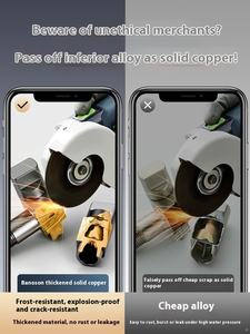 Vanne <span class=keywords><strong>d</strong></span>'arrêt <span class=keywords><strong>d</strong></span>'eau automatique à <span class=keywords><strong>double</strong></span> <span class=keywords><strong>sortie</strong></span> à usage domestique Vanne <span class=keywords><strong>d</strong></span>'angle en laiton <span class=keywords><strong>Robinet</strong></span> un-en-deux-Joint pour machine à laver pour salle de bain - Product Image 4