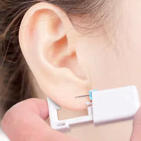 Pistolet à percer les oreilles en cristal Hadiyah Beauty, kit d'outils de perçage personnel pour les oreilles, appareil de perçage d'oreilles jetable sans douleur