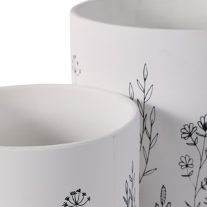 Jardinières avec motif de fleurs sauvages pour une utilisation intérieure et extérieure, support à plantes contemporain - Product Image 5