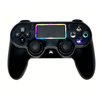 Manette de jeu sans fil professionnelle PS4/PS5 Bluetooth RGB avec deux boutons arrière programmables et fonction macro