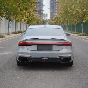 Diffuseur arrière en fibre de carbone avec tuyau d'échappement pour <span class=keywords><strong>Audi</strong></span> 2019-2024 A7 A7l <span class=keywords><strong>C8</strong></span> upgrade <span class=keywords><strong>RS7</strong></span> Style - Product Image 5