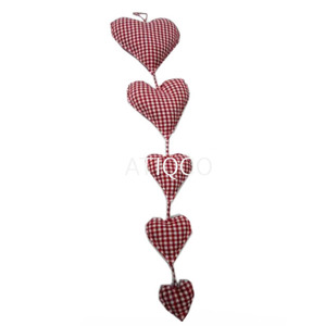 Stylish Modern Cloth Heart Hanging Christmas Ornament for Small <b>Trees</b> Indoor Use - Product Image 6