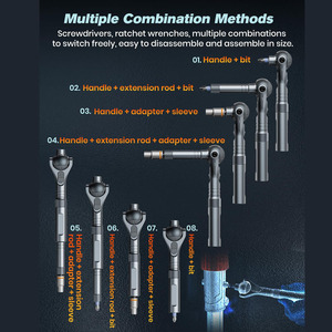 Multi Function Ratchet Wrench RS2 <b>Screwdriver</b> <b>Set</b> Magnetic <b>Bits</b> Removable Self-Assembly Portable Kit RS2 <b>Screwdriver</b> <b>Set</b> Tool Se - Product Image 4