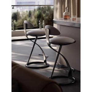 Luxury Italian Style Stainless Steel <b>Leather</b> High <b>Bar</b> <b>Stool</b> <b>Bar</b> Furniture for Home Island Hotel - Product Image 4