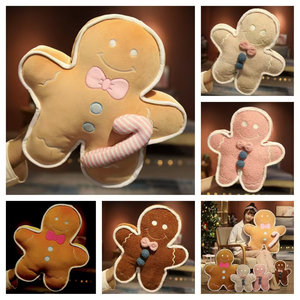 Lindo árbol de Navidad muñeco de nieve hombre de jengibre almohada sala de estar sofá cojín muñeca día de Navidad corona decoración regalo de los niños - Product Image 2