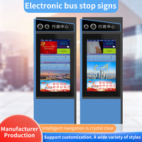 Panneau d'affichage intelligent pour arrêt de bus extérieur avec écran LCD numérique, signalisation électronique pour ville connectée