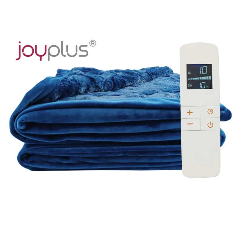 220V 10 Heat Setting PV Fleece Washable Electric Heating Over Blanket for Cover Body Warming