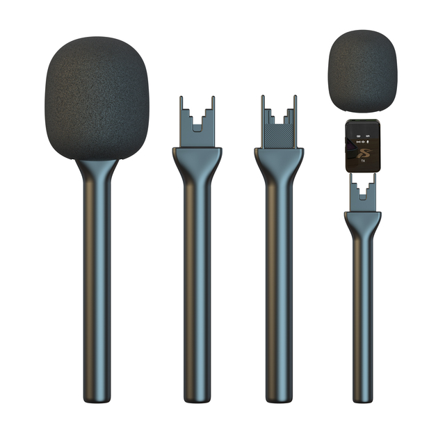 LP Wireless Mic Handheld Holder Stick Lapel Microphone Phone Camera Studio Vlog Video Recording Interview Microphone Kit