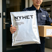 Sacs d'expédition en polyéthylène mat argenté avec impression personnalisée, pochettes auto-adhésives pour sweats à capuche, t-shirts et vêtements