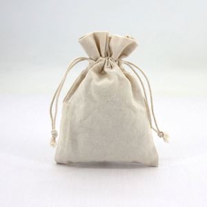 Printable Logo Silk Screen Cotton Linen Drawstring <b>Jewelry</b> Small Gift Storage <b>Packaging</b> Bag Shenzhen - Product Image 2