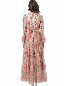 <span class=keywords><strong>Vestiti</strong></span> taglie forti donna 2024 autunno inverno abito lungo donna Allover ricamato lungo abito <span class=keywords><strong>da</strong></span> festa lungo con paillettes 4xl - Product Image 6