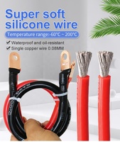 Kabel Silikon Super Lembut Tahan Suhu Tinggi 2 3 4 5 6 7 8 9 10 AWG untuk Drone RC Baterai Lipo Kendaraan Listrik Energi Baru