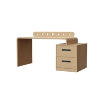 Bureau minimaliste moderne avec deux tiroirs et une étagère ouverte pour usage domestique ou professionnel, design ergonomique