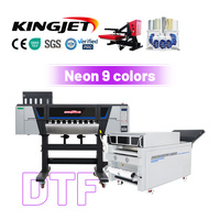 Imprimante DTF KINGJET, impression plastique, machine Epson pour les petites entreprises à domicile, traceur de découpe, encre de sublimation, film, flyers