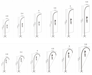 Drapeau plume CATC |   Tissu en alliage d'aluminium et tissage warp personnalisable |   Publicité promotionnelle en plein air pour les événements et le marketing - Product Image 4