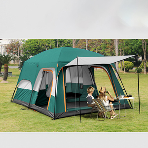 Tienda de campaña al aire libre con dos habitaciones y una zona de estar Tienda familiar portátil Impermeable de doble capa <span class=keywords><strong>para</strong></span> acampar - Product Image 5