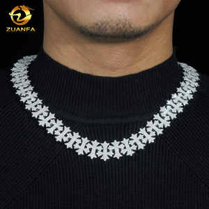 Zuanfa เครื่องประดับ925เงินแท้ขนาด18มม. เครื่องทดสอบเพชรผ่านไปมาสายหินมอยส์ซอไนต์สำหรับผู้ชาย - Product Image 3