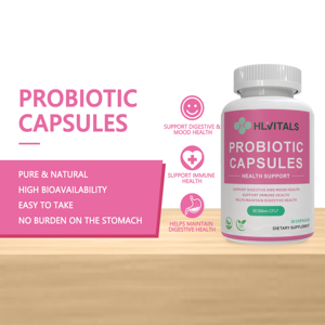 Probiotiques et prébiotiques Live Organic 150 milliards de UFC, enzymes digestives, extraits d'herbes, santé digestive, 60 capsules pour adultes - Product Image 5